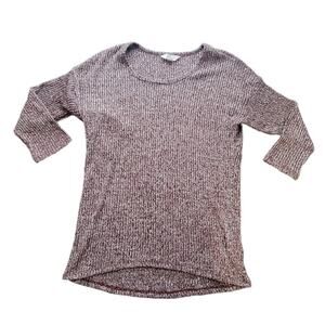 Charming Charlie Purple Long Sleeve Sweater - Size Medium